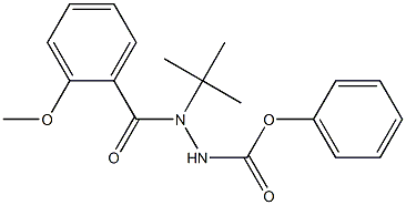 phenyl 2-tert-butyl-2-(2-methoxybenzoyl)hydrazinecarboxylate Struktur