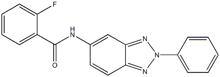 2-fluoro-N-(2-phenyl-2H-1,2,3-benzotriazol-5-yl)benzamide,,结构式
