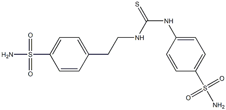 4-{[({2-[4-(aminosulfonyl)phenyl]ethyl}amino)carbothioyl]amino}benzenesulfonamide Struktur