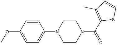methyl 4-{4-[(3-methyl-2-thienyl)carbonyl]-1-piperazinyl}phenyl ether Struktur