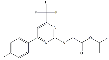 isopropyl {[4-(4-fluorophenyl)-6-(trifluoromethyl)-2-pyrimidinyl]sulfanyl}acetate Structure