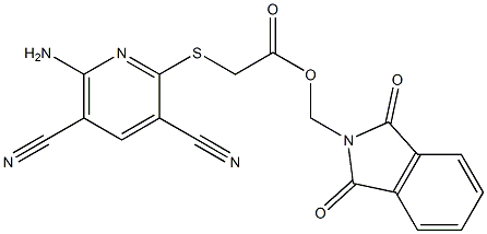 (1,3-dioxo-1,3-dihydro-2H-isoindol-2-yl)methyl [(6-amino-3,5-dicyanopyridin-2-yl)sulfanyl]acetate,,结构式