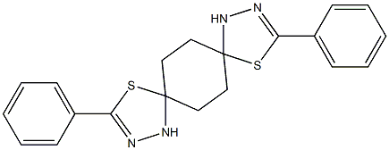 3,11-diphenyl-4,12-dithia-1,2,9,10-tetraazadispiro[4.2.4.2]tetradeca-2,10-diene 结构式