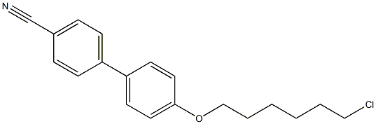 4′-(6-クロロヘキシルオキシ)ビフェニル-4-カルボニトリル 化学構造式