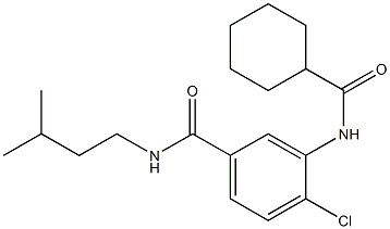 4-chloro-3-[(cyclohexylcarbonyl)amino]-N-isopentylbenzamide,,结构式