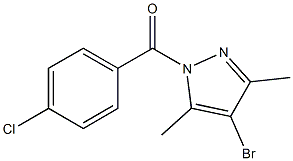 4-bromo-1-(4-chlorobenzoyl)-3,5-dimethyl-1H-pyrazole 结构式