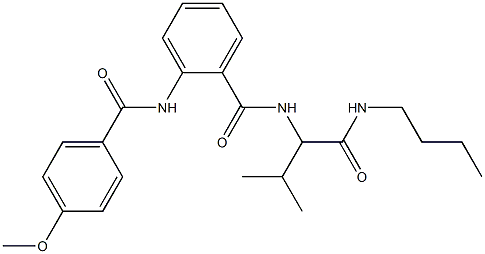 N-{1-[(butylamino)carbonyl]-2-methylpropyl}-2-[(4-methoxybenzoyl)amino]benzamide Structure