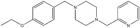 ethyl 4-{[4-(2-pyridinylmethyl)-1-piperazinyl]methyl}phenyl ether Struktur