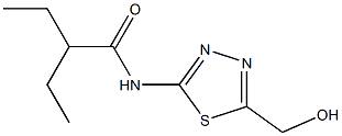 2-ethyl-N-[5-(hydroxymethyl)-1,3,4-thiadiazol-2-yl]butanamide Struktur