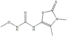 N-(3,4-dimethyl-2-thioxo-2,3-dihydro-1,3-thiazol-5-yl)-N'-methoxyurea Struktur