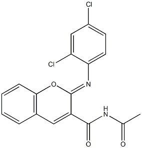 N-acetyl-2-[(2,4-dichlorophenyl)imino]-2H-chromene-3-carboxamide|