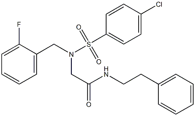 2-[[(4-chlorophenyl)sulfonyl](2-fluorobenzyl)amino]-N-(2-phenylethyl)acetamide