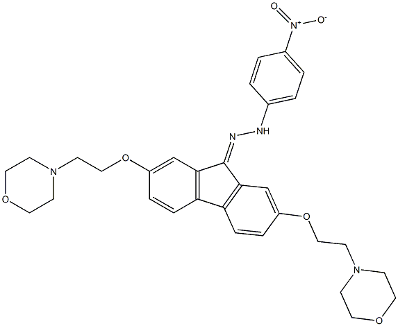  2,7-bis[2-(4-morpholinyl)ethoxy]-9H-fluoren-9-one {4-nitrophenyl}hydrazone