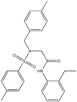 N-(2-ethylphenyl)-2-{(4-methylbenzyl)[(4-methylphenyl)sulfonyl]amino}acetamide Structure