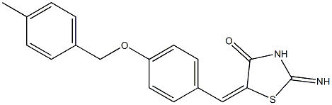 2-imino-5-{4-[(4-methylbenzyl)oxy]benzylidene}-1,3-thiazolidin-4-one 结构式