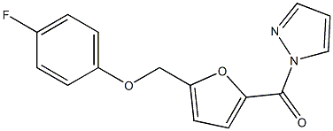  1-{5-[(4-fluorophenoxy)methyl]-2-furoyl}-1H-pyrazole