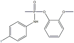 2-methoxyphenyl N-(4-iodophenyl)-P-methylphosphonamidoate Struktur