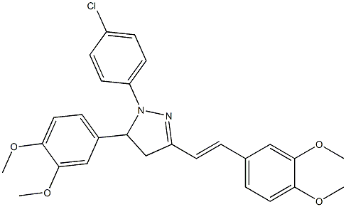  1-(4-chlorophenyl)-5-(3,4-dimethoxyphenyl)-3-[2-(3,4-dimethoxyphenyl)vinyl]-4,5-dihydro-1H-pyrazole