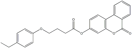 6-oxo-6H-benzo[c]chromen-3-yl 4-(4-ethylphenoxy)butanoate Structure