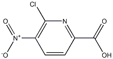 6-chloro-5-nitro-2-pyridinecarboxylic acid 化学構造式