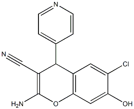 2-amino-6-chloro-7-hydroxy-4-(4-pyridinyl)-4H-chromene-3-carbonitrile