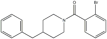 4-benzyl-1-(2-bromobenzoyl)piperidine Structure