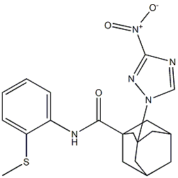 3-{3-nitro-1H-1,2,4-triazol-1-yl}-N-[2-(methylsulfanyl)phenyl]-1-adamantanecarboxamide Struktur