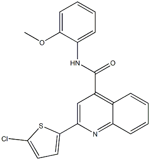 2-(5-chloro-2-thienyl)-N-(2-methoxyphenyl)-4-quinolinecarboxamide