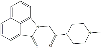 1-[2-(4-methyl-1-piperazinyl)-2-oxoethyl]benzo[cd]indol-2(1H)-one 化学構造式