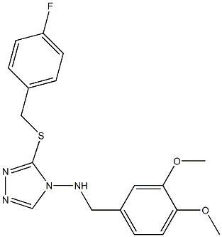 N-(3,4-dimethoxybenzyl)-N-{3-[(4-fluorobenzyl)sulfanyl]-4H-1,2,4-triazol-4-yl}amine Structure
