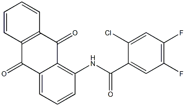 2-chloro-N-(9,10-dioxo-9,10-dihydro-1-anthracenyl)-4,5-difluorobenzamide Structure