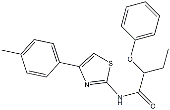 N-[4-(4-methylphenyl)-1,3-thiazol-2-yl]-2-phenoxybutanamide Structure