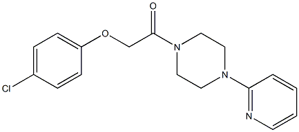 1-[(4-chlorophenoxy)acetyl]-4-(2-pyridinyl)piperazine,,结构式