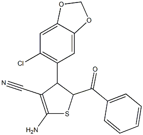 2-amino-5-benzoyl-4-(6-chloro-1,3-benzodioxol-5-yl)-4,5-dihydro-3-thiophenecarbonitrile