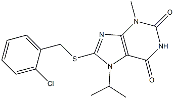 8-{[(2-chlorophenyl)methyl]sulfanyl}-3-methyl-7-(1-methylethyl)-3,7-dihydro-1H-purine-2,6-dione