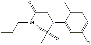 N-allyl-2-[5-chloro-2-methyl(methylsulfonyl)anilino]acetamide Struktur