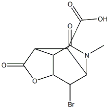 2-bromo-9-methyl-5,8-dioxo-4-oxa-9-azatricyclo[4.3.1.0~3,7~]decane-10-carboxylic acid Structure