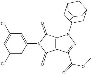  methyl 1-(1-adamantyl)-5-(3,5-dichlorophenyl)-4,6-dioxo-1,4,5,6-tetrahydropyrrolo[3,4-c]pyrazole-3-carboxylate