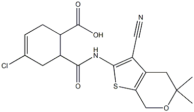 4-chloro-6-{[(3-cyano-5,5-dimethyl-4,7-dihydro-5H-thieno[2,3-c]pyran-2-yl)amino]carbonyl}-3-cyclohexene-1-carboxylic acid