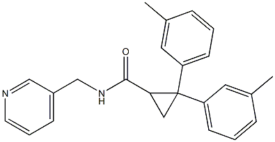 2,2-bis(3-methylphenyl)-N-(3-pyridinylmethyl)cyclopropanecarboxamide|