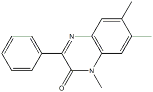 1,6,7-trimethyl-3-phenyl-2(1H)-quinoxalinone 结构式