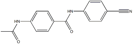 4-(acetylamino)-N-(4-cyanophenyl)benzamide 结构式