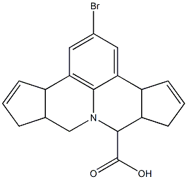 2-bromo-3b,6,6a,7,9,9a,10,12a-octahydrocyclopenta[c]cyclopenta[4,5]pyrido[3,2,1-ij]quinoline-7-carboxylic acid,,结构式