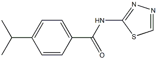 4-isopropyl-N-(1,3,4-thiadiazol-2-yl)benzamide,,结构式