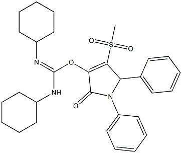 4-(methylsulfonyl)-2-oxo-1,5-diphenyl-2,5-dihydro-1H-pyrrol-3-yl N,N'-dicyclohexylimidocarbamate