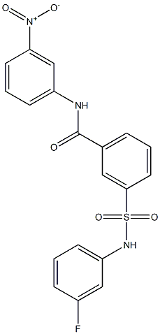 3-[(3-fluoroanilino)sulfonyl]-N-{3-nitrophenyl}benzamide Struktur