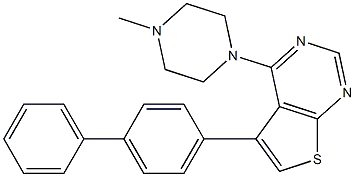 5-[1,1'-biphenyl]-4-yl-4-(4-methyl-1-piperazinyl)thieno[2,3-d]pyrimidine Structure