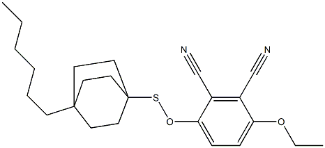 2,3-dicyano-4-ethoxyphenyl 4-hexylbicyclo[2.2.2]octane-1-sulfenate 结构式