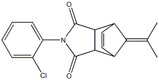 4-(2-chlorophenyl)-10-(1-methylethylidene)-4-azatricyclo[5.2.1.0~2,6~]dec-8-ene-3,5-dione Structure