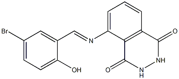 5-[(5-bromo-2-hydroxybenzylidene)amino]-2,3-dihydro-1,4-phthalazinedione Structure